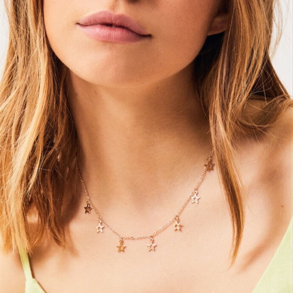 LA Hearts Hollow Star Necklace